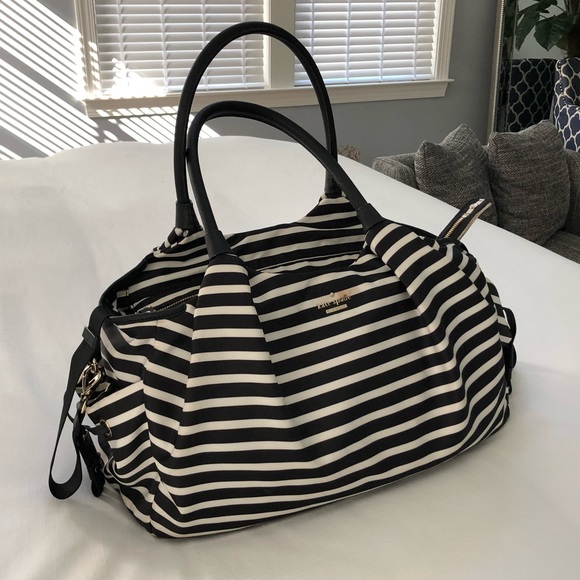 Kate Spade Black & white stripe Stevie diaper bag - Picture 2 of 2